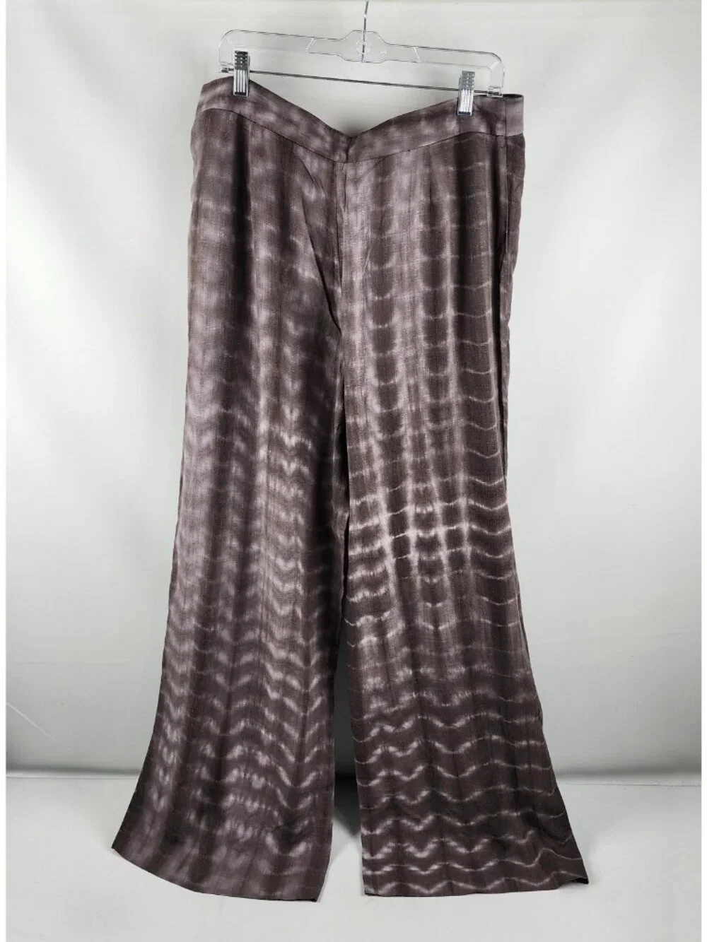 ZARA Pants Womens XL Multi Casual Linen Blend Wide Leg NWT